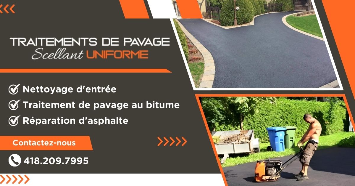 traitement pavage scellant uniforme